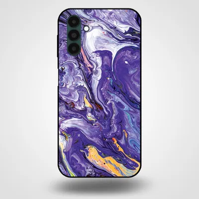 Produktbild von Smartphonica Handytasche für Samsung Galaxy A13 5G mit Marmordruck - TPU Rückseite Fall Marmor Design - Gold Lila