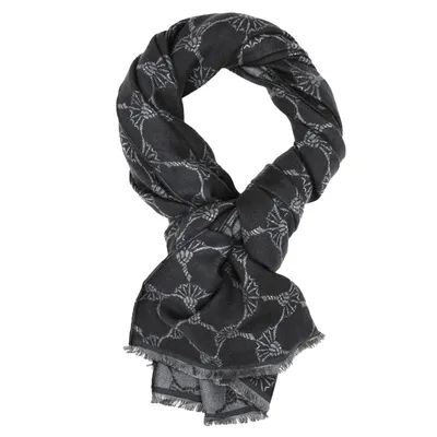 Zdjęcie produktu dla JOOP! Herren Schal - Felix, Webschal, Cornflower, Logo-Allover, One Size Grau
