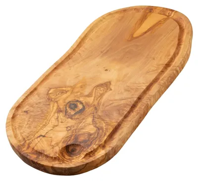 Productafbeelding van Snijplank 43 x 21 cm, olijfhout, sapgroef, voor keuken
