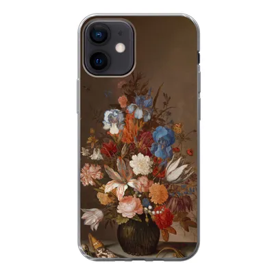 Produktbild von MuchoWow® Handyhülle Schutzhülle Hülle für iPhone 12 Stilleben mit Blumen - Kunst - Alte Meister Silikon Softcase Handy Hülle - Schutzhülle