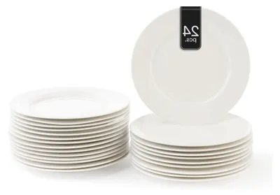 Produktbild von Dessertteller - Ø 20 cm - Weiß - Bone China - 24 Stück