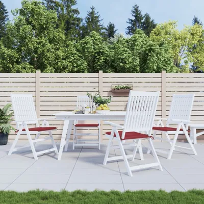 Image de vidaXL Coussin pour chaise de jardin 4 pcs. Bordeaux 40x40x4 cm Tissu