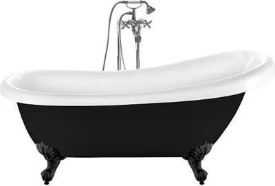 Produktbild von Freistehende Badewanne mit Füßen RICHMOND schwarz Adlerfüße SCHWARZ 171 cm