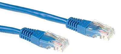 Image de Câble patch ACT Blue 5 mètres LSZH U/UTP CAT6A avec connecteurs RJ45