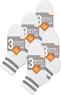 Produktbild von NUR DIE Herren Sportsocken 15-Pack Short Track - weiß - Größe 43-46