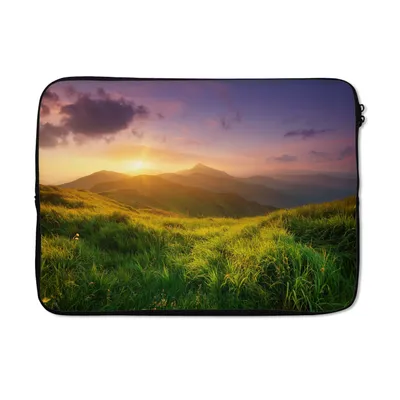 Produktbild von MuchoWow® Laptop Hülle 14 ZollBerge - Sonne - Natur Laptoptasche - Laptoptasche - Stoßsicher - Schutzhaube