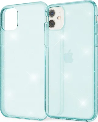 Produktbild von NALIA Glitzer Handyhülle für Apple iPhone 11 Hülle, Bling Silikon Handyhülle Cover Blau Türkis
