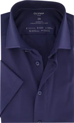Produktbild von Olymp Luxor Modern Fit Hemd Kurzarm dunkelblau