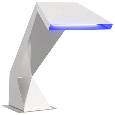 Image de vidaXL Cascade de piscine en acier inoxydable 63,5 x 29 x 51 cm Argent