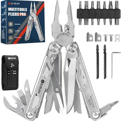Produktbild von Multifunktionszange 31-in-1, Edelstahl, mit Nylontasche, für Camping