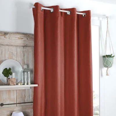 Immagine prodotto di Tenda decorativa ISOLANTE "BLACKOUT" oscurante con anelli COPEN POLAIRE mattone 140x260 cm (prezzo per 1 pezzo) Francia