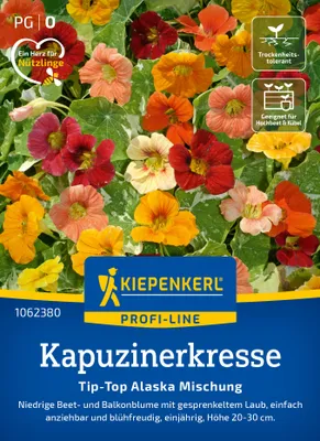 Produktbild von Kiepenkerl Kapuzinerkressesamen Tip-Top Alaska 20 Pflanzen