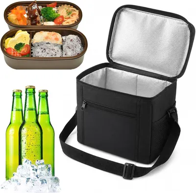 Produktbild von Kühltasche,10L Kühltasche Faltbar,Faltbar Isoliertasche,Picknicktasche,Tragbar Lunchtasche,Wasserdichtes Oxford-Gewebe Thermotasche für Picknic Outdoor Reisen Camping