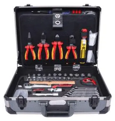 Produktbild von KS Tools 1/4 + 1/2 Elektriker -Werkzeugkoffer, 128-tlg