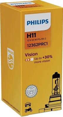 Obrázok produktu pre Philips Vision 12362PRC1, 55 W, 12 V, H11, 3200 K, 1 kusov