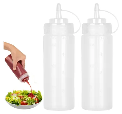 Produktbild von Quetschflasche, Saucenflasche 500 ml, Spritzflasche, Kunststoffflasche für Öl, Ketchup und Soßen