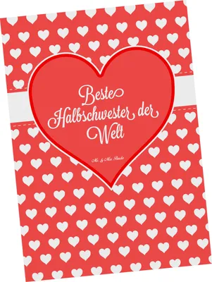Produktbild von Mr. & Mrs. Panda Grußkarte Halbschwester - Geschenk, Postkarte, Stiefschwester, Schwesterherz, Postkarten, Liebe, Ansichtskarte, Ansichtskarten, einzelkarte, Geschwister