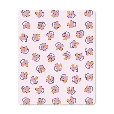 Produktbild von MuchoWow® Mauspad Mousepad Schnuller - Muster - Rosa 30x40 cm - Mousepads - Maus Mat - Pad - Mausunterlage - Mausmatten