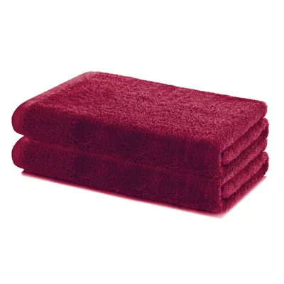 Produktbild von Lavea® Sydney 2er Duschtuch-Set, Duschhandtuch, 100% Baumwolle Badetuch, 60 °C waschbar, 2 Stück, 60 x 120 cm, Bordeaux