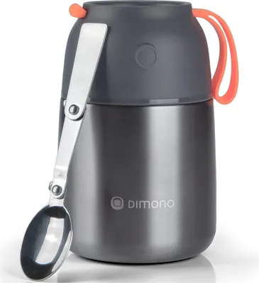 Image de Dimono® Récipient isotherme Récipient de maintien au chaud ; à emporter Récipient alimentaire Récipient alimentaire en acier inoxydable - 500 ml