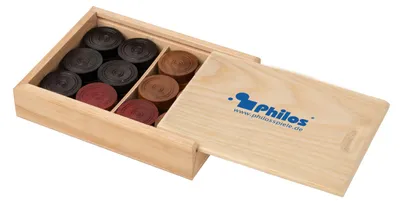 Produktbild von Philos Carromsteine Set - Holzbox - Lernspiel - Mehrfarbig