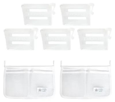 Kühlschrank-Organizer-Set 2-in-1, hängende Taschen + 5 verstellbare Teiler