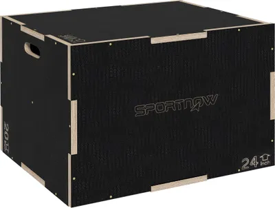 Image de Plyo Box, 3 hauteurs, 61 x 51 x 41 cm, noir, capacité de 120 kg