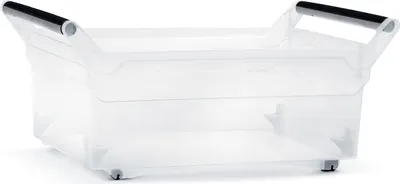 Zdjęcie produktu dla nabbi Plastikowy pojemnik do przechowywania na kółkach NUK6L 30 l - przezroczysty
