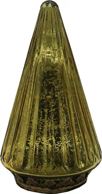 Immagine prodotto di Clayre & Eef Decorazione natalizia con illuminazione a LED Albero di Natale Ø 11x19 cm Vetro color oro