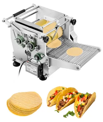Image de Tortillamaker électrique VEVOR, machine automatique pour la fabrication de tortillas de maïs avec revêtement antiadhésif & moules (5,5 pouces)