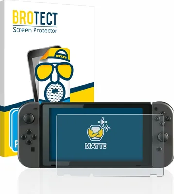 Produktbild von 2x BROTECT Schutzfolie für Nintendo Switch Displayschutz Displayschutzfolie Folie Matt Entspiegelungsfolie