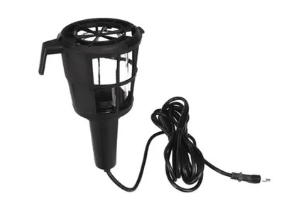 Produktbild von Perel Arbeitsleuchte 60 W mit 5 m Kabel und Aufhängehaken Handlampe mit Schutzkorb und E27 Fassung