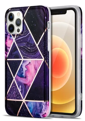 Produktbild von Für Apple iPhone 12 Mini Muster Silikon TPU Handy Tasche Hülle Lila
