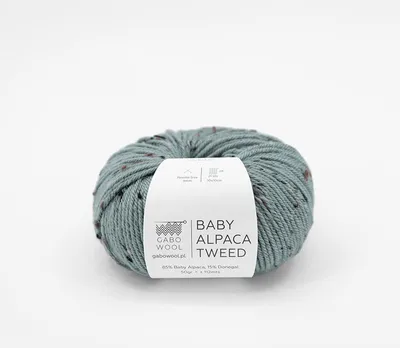 Zdjęcie produktu dla Włóczka Gabo Wool Baby Alpaca Tweed T1892 / eukaliptus