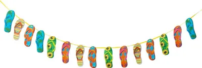 Produktbild von Oblique Unique Flip Flop Girlande Sommer Party Deko Banner mit Flip Flops 10m