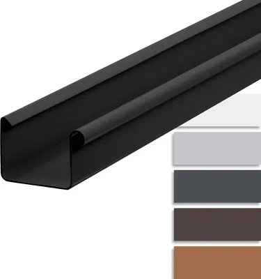 Produktbild von INEFA Dachrinne kunststoff Kastenrinne 200cm NW68 / 68mm Anthrazit Dachrinnenzubehör, Regenrinnen PVC , einfache Montage,  Germany
