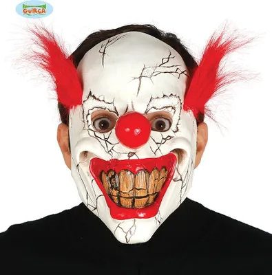 Produktbild von Halloween Maske Horror-Clown mit Haaren