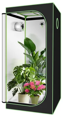 Productafbeelding van Kweektent 80 x 80 x 180 cm met Lichtdichte en Waterdichte Bekleding