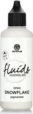 Produktbild von 100 ml Octopus Fluids Alcohol Ink SNOWFLAKE, Alkoholtinte für Fluid Art und Resin, weiß