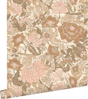 Obrázek produktu pro ESTAhome tapeta květinový vzor světle růžová, hnědá a šedá 50 x 900 cm