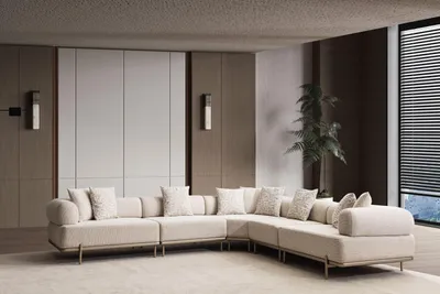 Produktbild von Ecksofa "Norella" mit Hocker-Beige