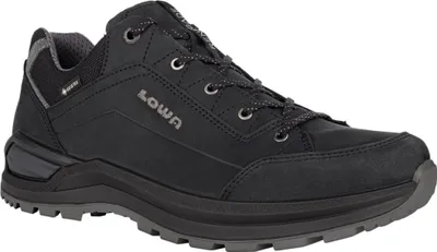 A black LOWA Renegade Evo GTX hiking shoe is shown against a white background.