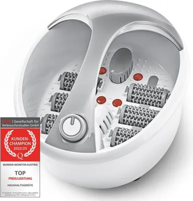 Produktbild von TZS First Austria Fußsprudelbad Fußmassagegerät Infrarot- Vibrationsmassage grau