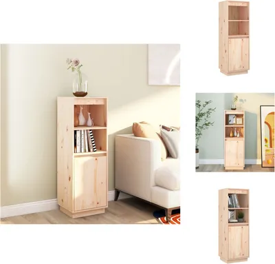 Zdjęcie produktu dla vidaXL Kredens 37x34x110 cm lite drewno sosnowe - Kredensy