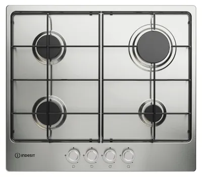 Obrázek produktu pro Indesit THP 642 IX/I 1, Nerezová ocel, Vestavěné, 60 cm, Plynový, Nerezová ocel, 4 zóna/zón