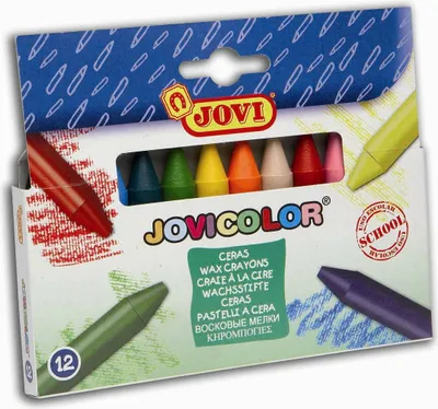 Produktbild von JOVI Wax Crayons Jumbo Wachsmalstifte farbsortiert, 12 St.