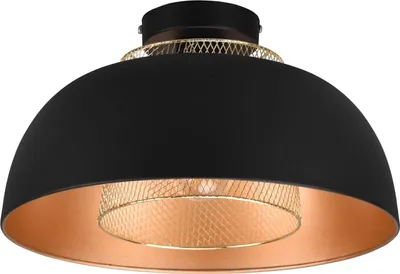Produktbild von lightling Pancho Deckenleuchte, Ø 35 cm, Höhe: 20.5 cm, schwarz matt Metall, max: 40W