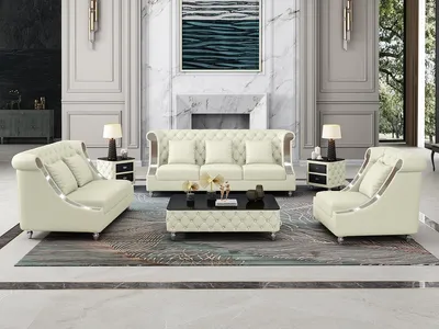 Produktbild von Moderne Sofa Couch 3 Sitzer Chesterfield Ledersofa Dreisitzer Couchen Sofas Neu