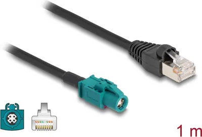 Obrázok produktu pre DeLOCK 90697, 1 m, HSD Z, RJ-45, Čierna, Modrá