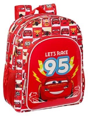 Produktbild von Cars Let's race Schulrucksack Rot Weiß (32 x 38 x 12 cm)